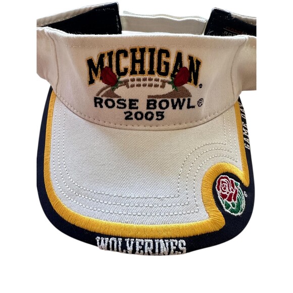 Vintage Michigan Wolverines 2005 Rose Bowl Visor Deadstock Game Day Y2K Hat